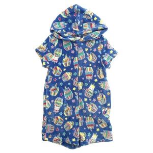 Candypink Cupcake Unicorn Fleece Romper